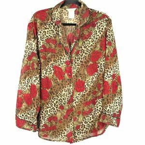 Secret Treasures Sleepwear Shirt Floral Leopard